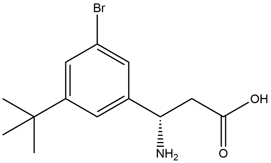 Benzenepropanoic acid, β-amino-3-bromo-5-(1,1-dimethylethyl)-, (βS)- 结构式