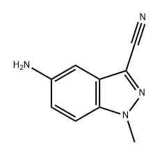 1H-Indazole-3-carbonitrile, 5-amino-1-methyl- 结构式