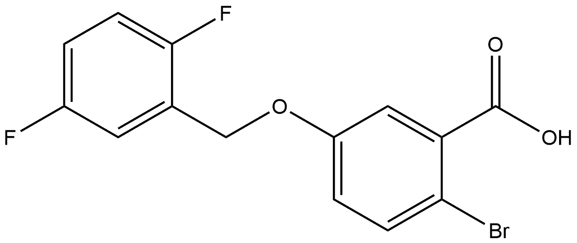 2-Bromo-5-[(2,5-difluorophenyl)methoxy]benzoic acid 结构式