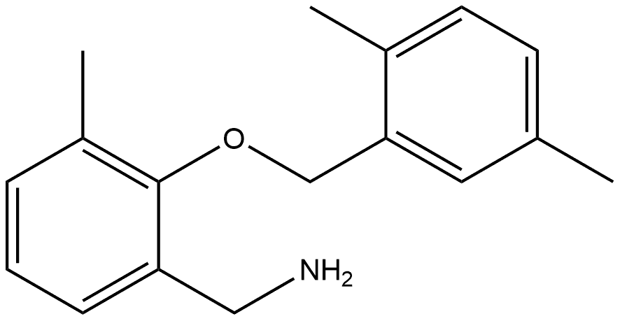 2-[(2,5-Dimethylphenyl)methoxy]-3-methylbenzenemethanamine 结构式