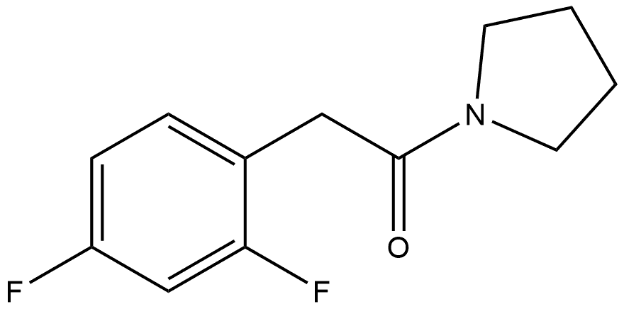 2-(2,4-Difluorophenyl)-1-(1-pyrrolidinyl)ethanone 结构式