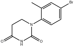 1-(4-溴-2-甲基苯基)二氢-2,4(1H,3H)-嘧啶二酮 结构式