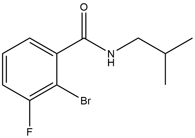 2-Bromo-3-fluoro-N-(2-methylpropyl)benzamide 结构式