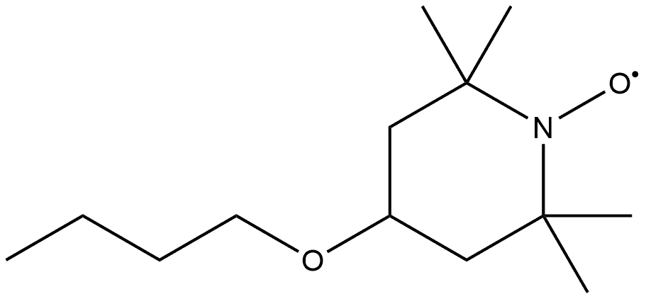 4-丁氧基-2,2,6,6-四甲基哌啶-1-氧基 结构式