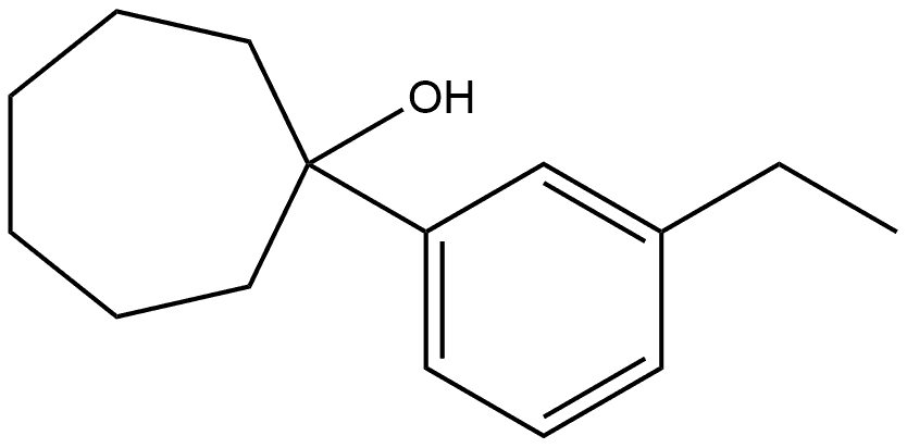 1-(3-乙基苯基)环庚醇 结构式