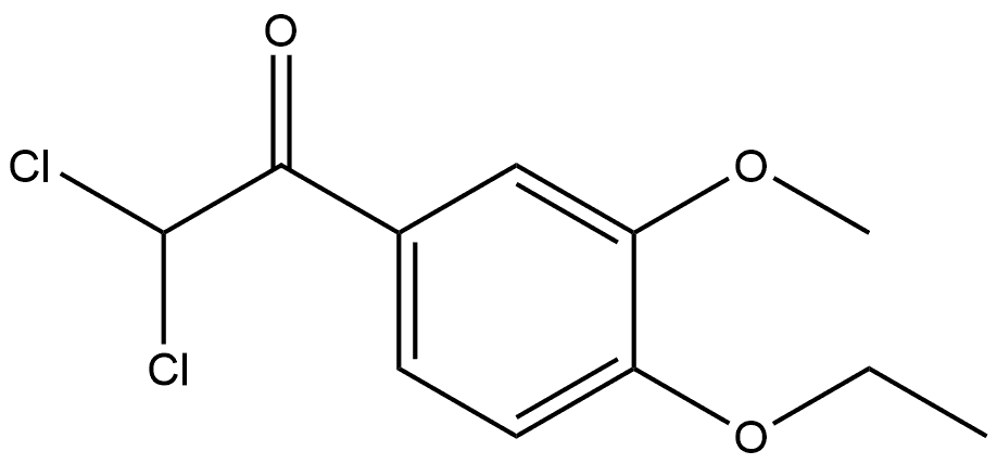 2,2-dichloro-1-(4-ethoxy-3-methoxyphenyl)ethanone 结构式