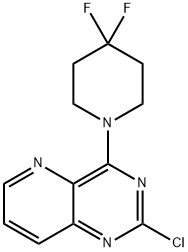 2-Chloro-4-(4,4-difluoropiperidin-1-yl)pyrido[3,2-d]pyrimidine 结构式