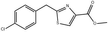Methyl 2-[(4-chlorophenyl)methyl]-1,3-thiazole-4-carboxylate 结构式