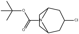 8-Azabicyclo[3.2.1]octane-8-carboxylic acid, 3-chloro-, 1,1-dimethylethyl ester 结构式