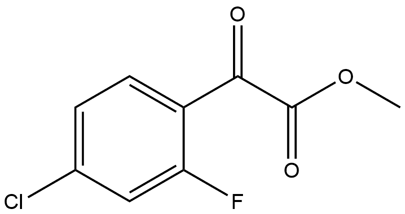 Methyl 4-chloro-2-fluoro-α-oxobenzeneacetate 结构式