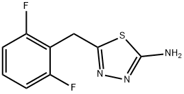 2-氨基-5-(2,6-二氟苄基)-1,3,4-噻二唑 结构式