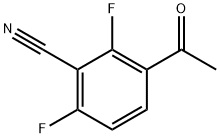 3-乙酰基-2,6-二氟苯腈 结构式