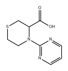 3-Thiomorpholinecarboxylic acid, 4-(2-pyrimidinyl)- 结构式