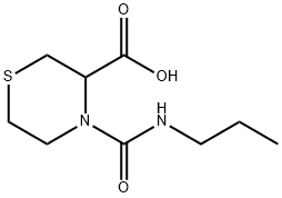 4-(propylcarbamoyl)thiomorpholine-3-carboxylic acid 结构式