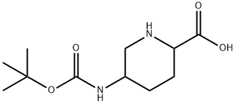 2-Piperidinecarboxylic acid, 5-[[(1,1-dimethylethoxy)carbonyl]amino]- 结构式