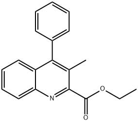 2-Quinolinecarboxylic acid, 3-methyl-4-phenyl-, ethyl ester 结构式