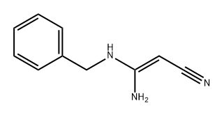 2-Propenenitrile, 3-amino-3-[(phenylmethyl)amino]-, (E)- (9CI) 结构式