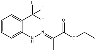 Propanoic acid, 2-[[2-(trifluoromethyl)phenyl]hydrazono]-, ethyl ester, (E)- (9CI) 结构式