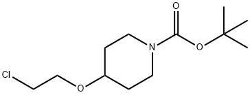 1-Piperidinecarboxylic acid, 4-(2-chloroethoxy)-, 1,1-dimethylethyl ester 结构式