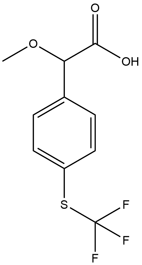 2-methoxy-2-{4-[(trifluoromethyl)sulfanyl]phenyl}acetic acid 结构式