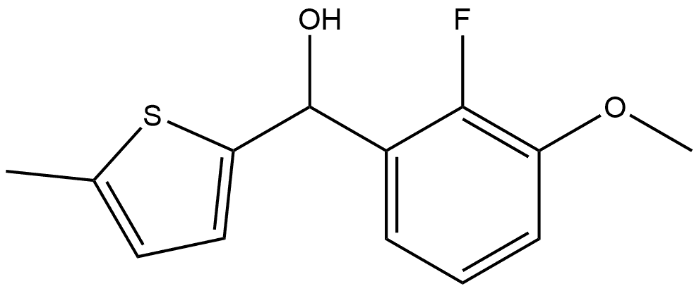 α-(2-Fluoro-3-methoxyphenyl)-5-methyl-2-thiophenemethanol 结构式