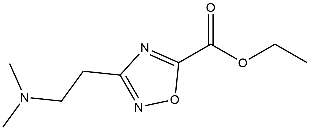 3-[2-(二甲氨基)乙基]-1,2,4-噁二唑-5-甲酸乙酯 结构式