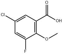 5-Chloro-3-fluoro-2-methoxybenzoic acid 结构式