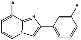 8-溴-2-(3-溴苯基)咪唑并[1,2-A]吡啶 结构式