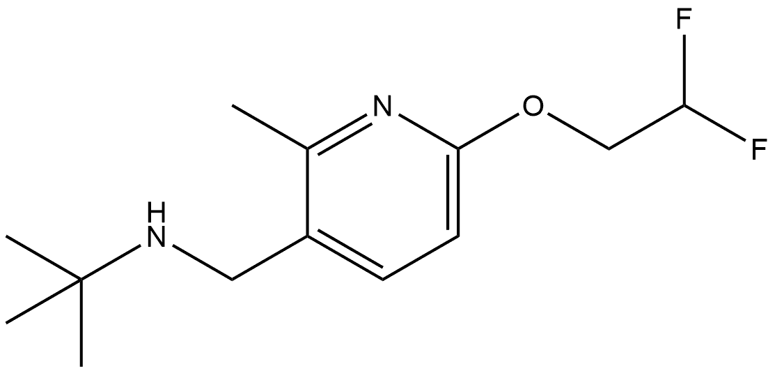 6-(2,2-Difluoroethoxy)-N-(1,1-dimethylethyl)-2-methyl-3-pyridinemethanamine 结构式