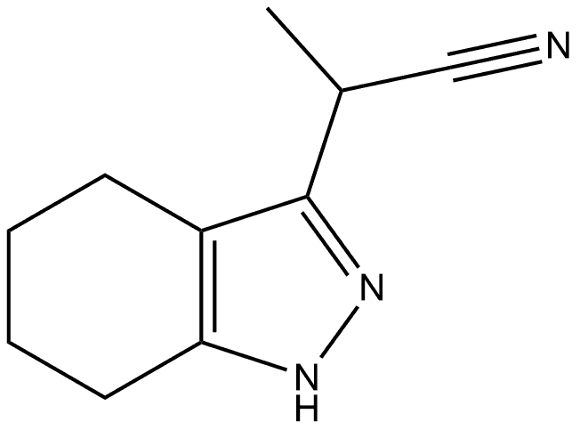 2-(4,5,6,7-四氢-1H-吲唑-3-基)丙腈 结构式