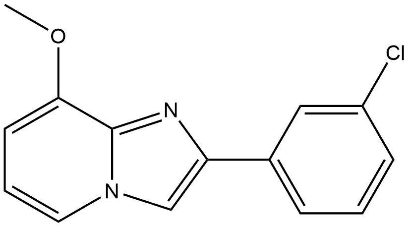 2-(3-氯苯基)-8-甲氧基咪唑并[1,2-A]吡啶 结构式