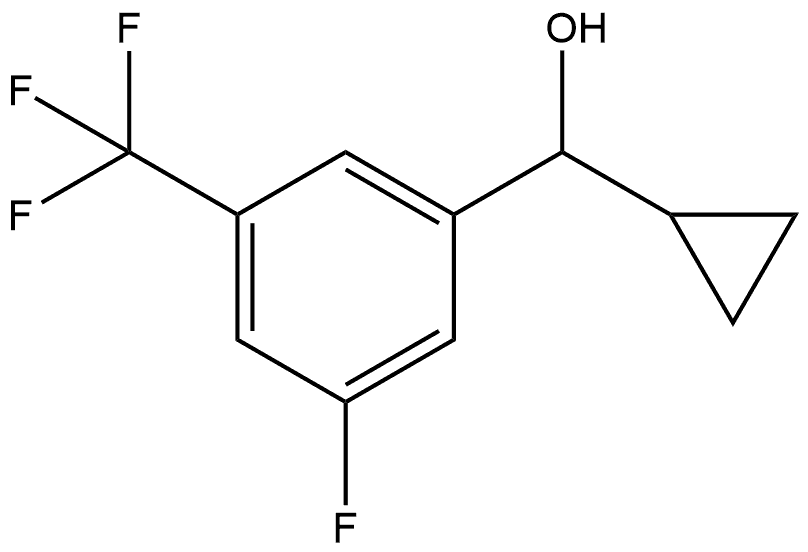 α-Cyclopropyl-3-fluoro-5-(trifluoromethyl)benzenemethanol 结构式