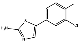 5-(3-Chloro-4-fluorophenyl)thiazol-2-amine 结构式