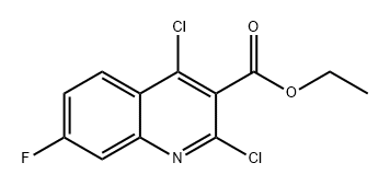 2,4-二氯-7-氟喹啉-3-甲酸乙酯 结构式