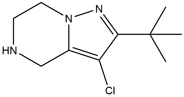 2-(叔丁基)-3-氯-4,5,6,7-四氢吡唑并[1,5-A]吡嗪 结构式