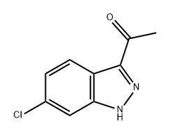 1-(6-氯-1H-吲唑-3-基)乙酮 结构式