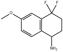 4,4-二氟-6-甲氧基-1,2,3,4-四氢萘-1-胺 结构式