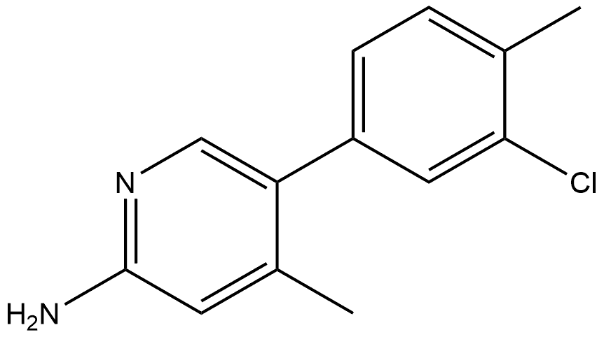 5-(3-Chloro-4-methylphenyl)-4-methyl-2-pyridinamine 结构式