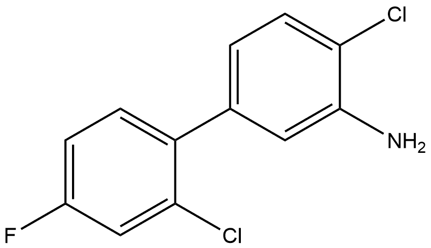 2',4-Dichloro-4'-fluoro[1,1'-biphenyl]-3-amine 结构式