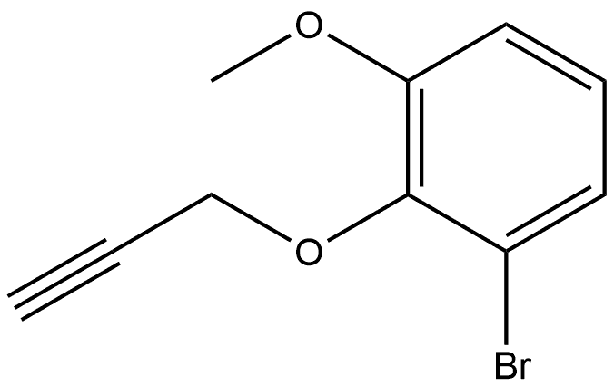 1-Bromo-3-methoxy-2-(2-propyn-1-yloxy)benzene 结构式