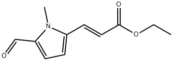 (2E)-3-(5-甲酰基-1-甲基-1H-吡咯-2-基)-2-丙烯酸乙酯 结构式