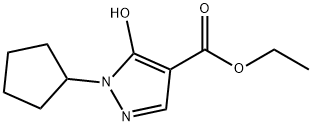1-环戊基-5-羟基-1H-吡唑-4-羧酸乙酯 结构式