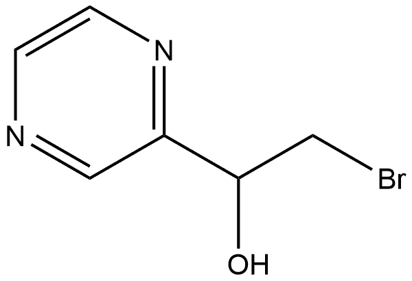 Α-(溴甲基)-2-吡嗪甲醇 结构式