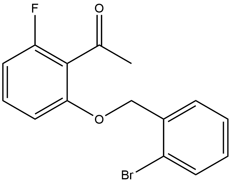1-[2-[(2-Bromophenyl)methoxy]-6-fluorophenyl]ethanone 结构式