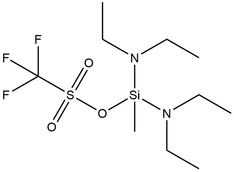 双(二乙氨基)甲基硅烷基 三氟甲磺酸盐 结构式