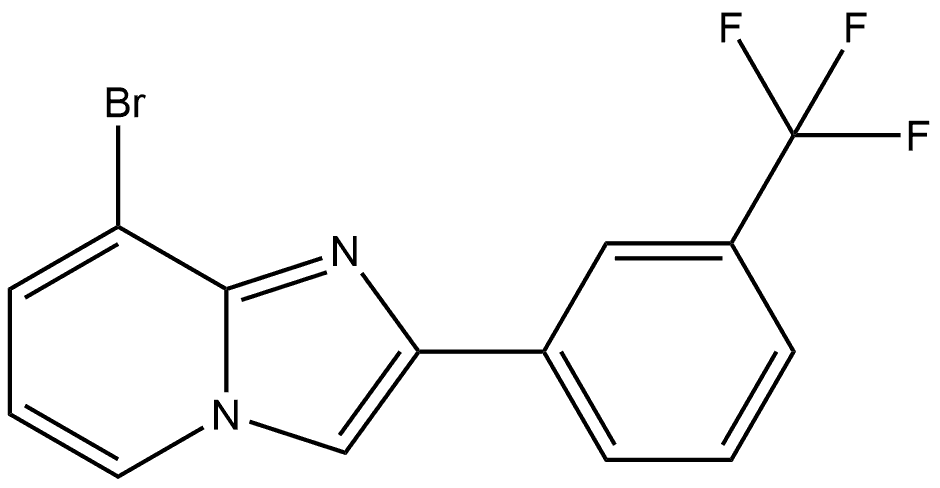 8-溴-2-[3-(三氟甲基)苯基]咪唑并[1,2-A]吡啶 结构式