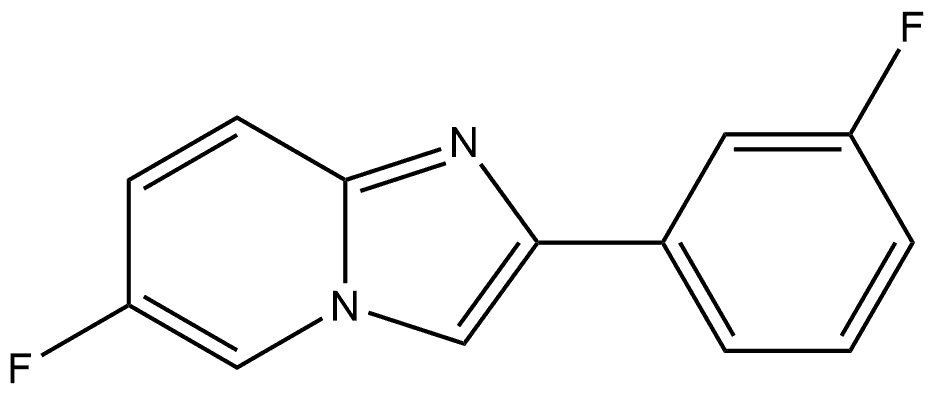 6-氟-2-(3-氟苯基)咪唑并[1,2-A]吡啶 结构式