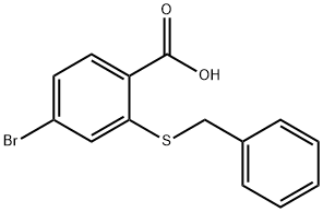 2-(benzylsulfanyl)-4-bromobenzoic acid 结构式