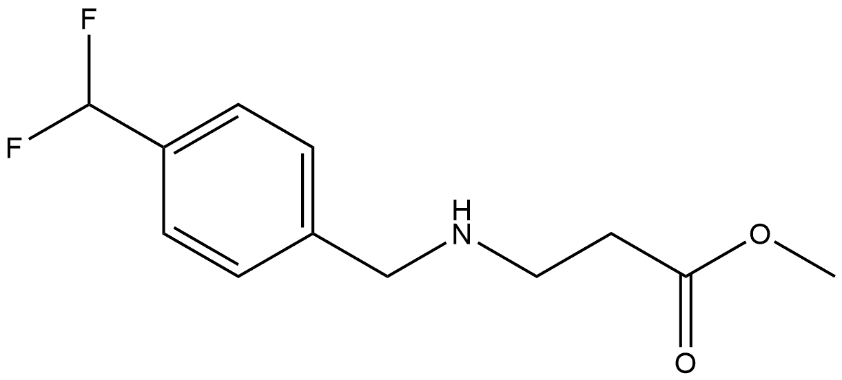 3-[[4-(二氟甲基)苄基]氨基]丙酸甲酯 结构式