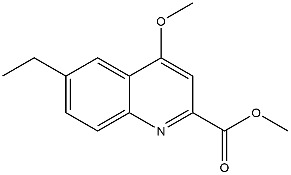 Methyl 6-ethyl-4-methoxy-2-quinolinecarboxylate 结构式